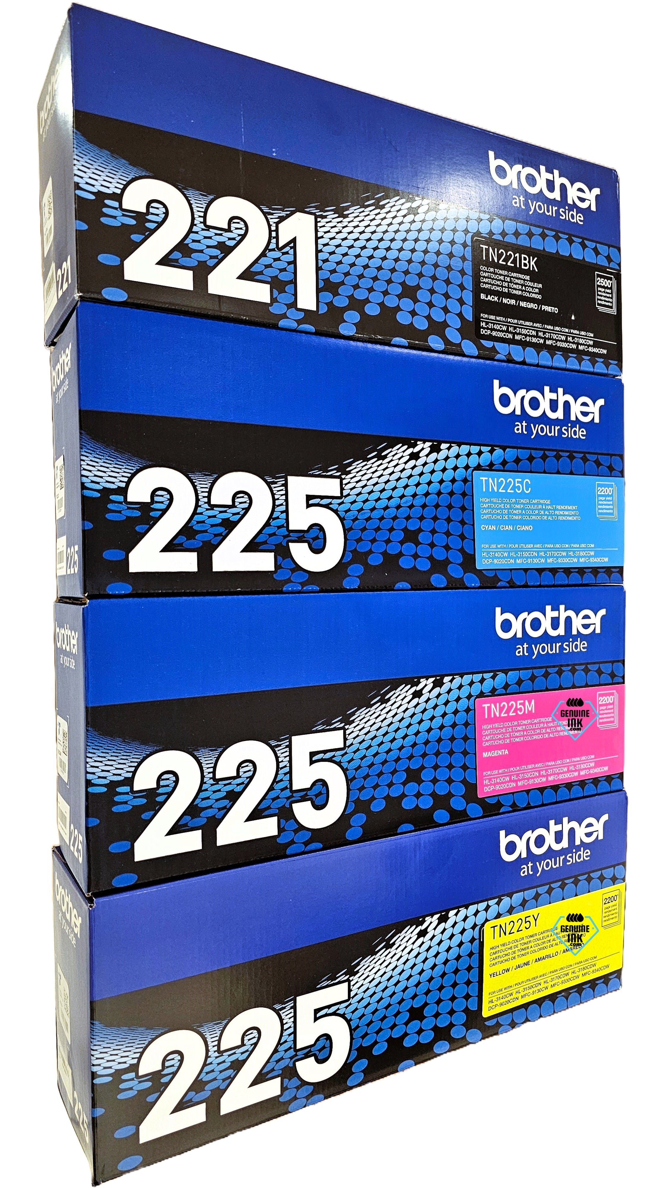 Brother TN225 Genuine Black Toner Cartridge
