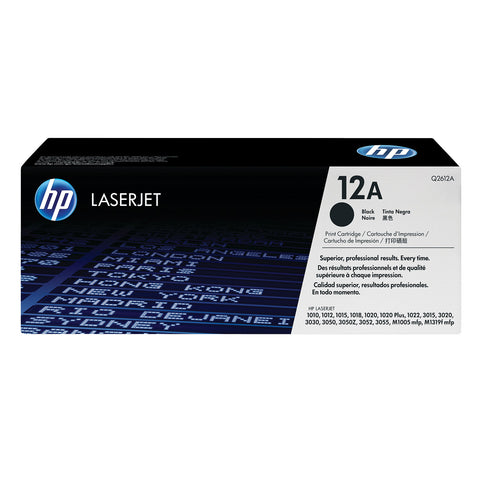 HP 12A Q2612A genuine black toner cartridge - single cartridge