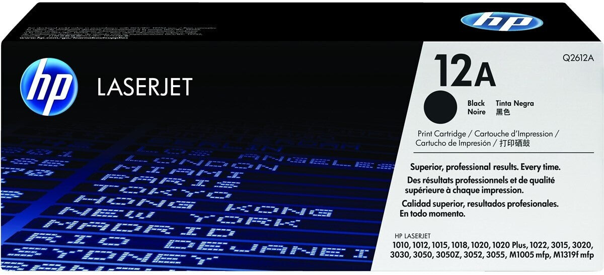 HP 12A Genuine Black Toner Cartridge