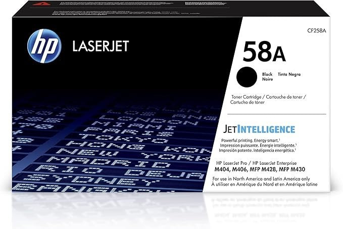 HP 58A CF258A Genuine Black Toner Cartridge