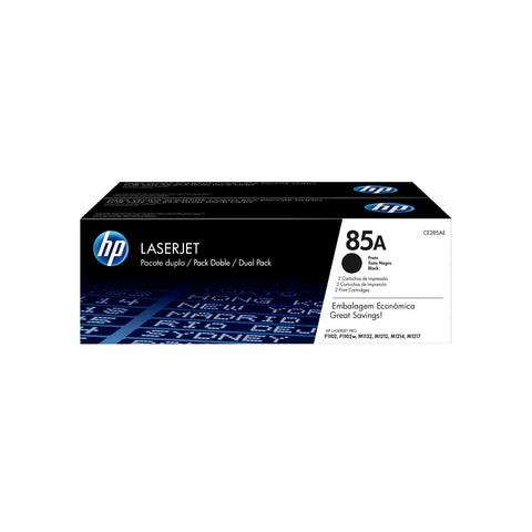 HP 85A CE285AD genuine black toner cartridges - 2-pack